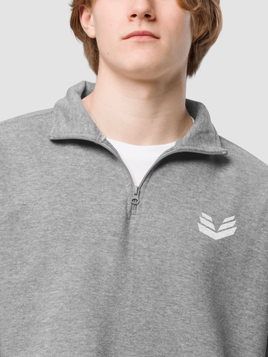 1/4 Zip Fleece Pullover - Carbon Gray product image (2)
