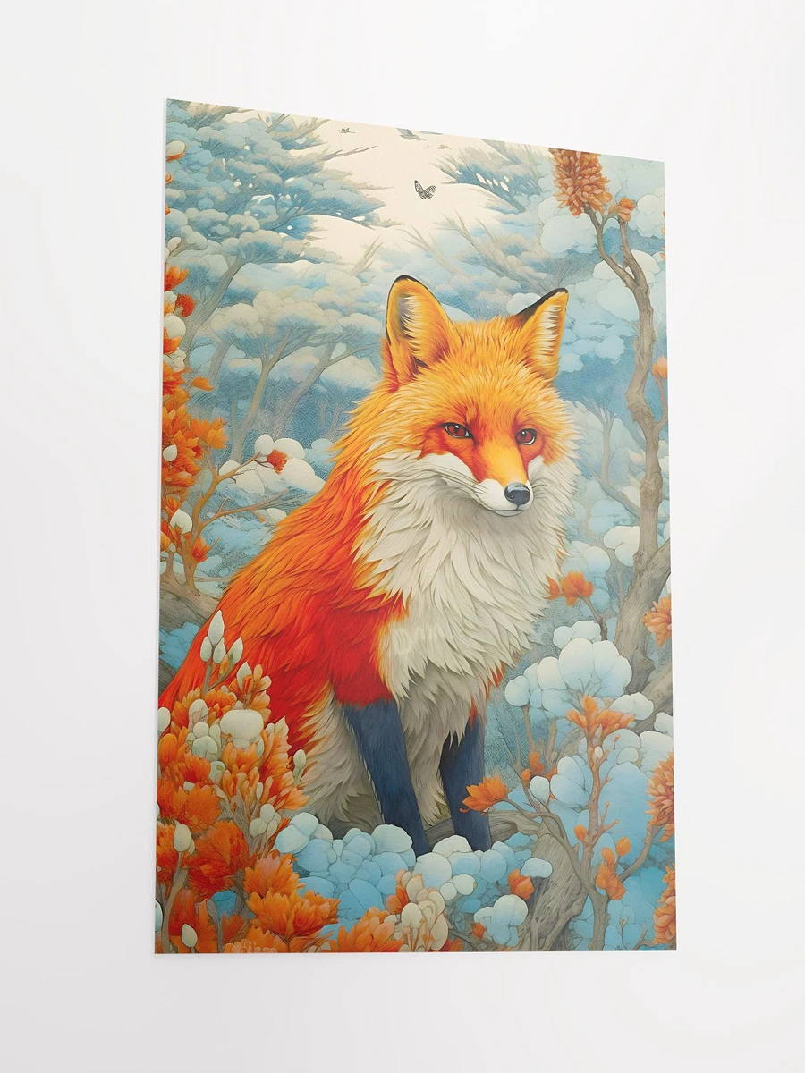 Red Fox in a Whimsical Floral Wonderland Magic Forest Matte Poster product image (4)