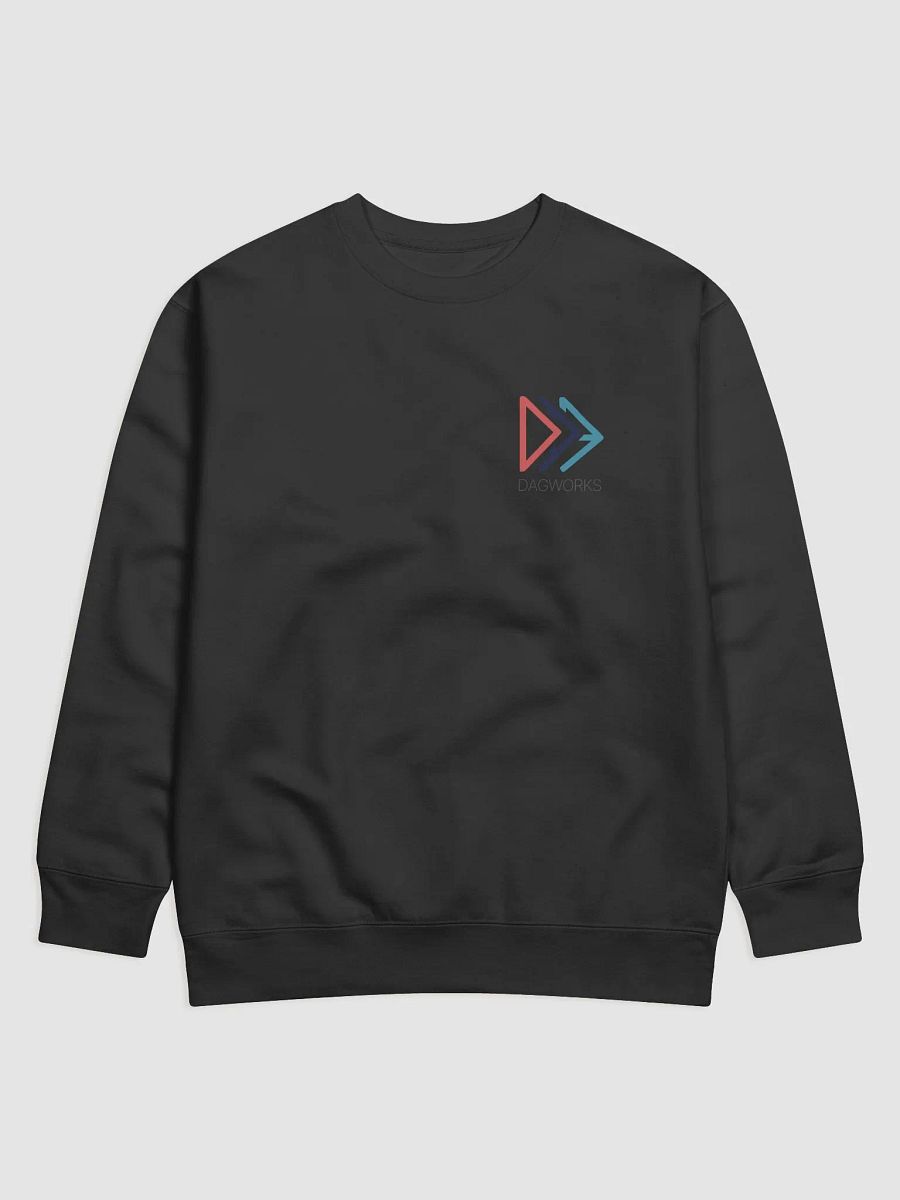 DAGWorks dark logo on black sweat shirt product image (1)