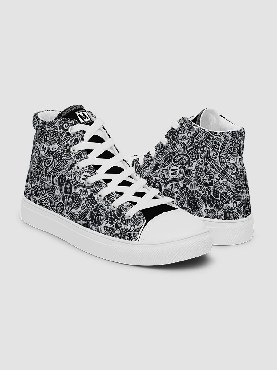 Dark Space Scribble - Men's High Tops | #MadeByMELO product image (8)