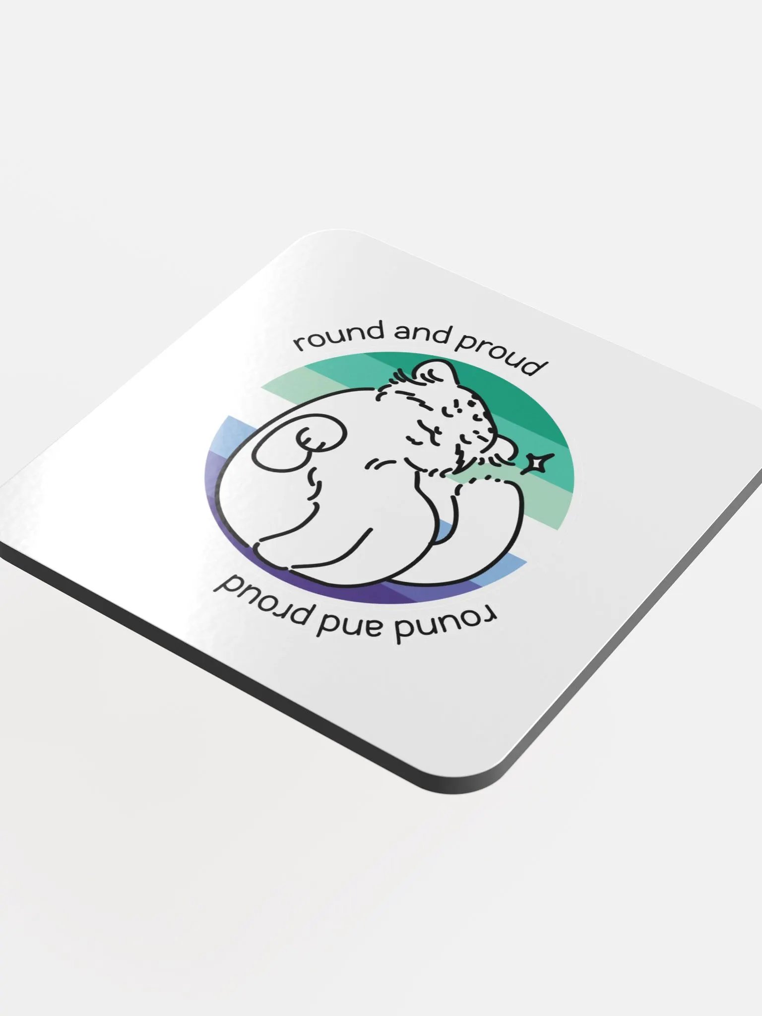 Round and Proud Manul Gay MLM Version - Coaster product image (4)