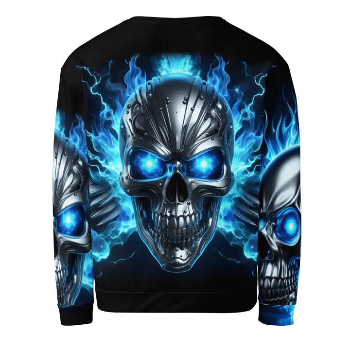 Silver Skull and Flames - Unisex Sweatshirt #19 product image (2)