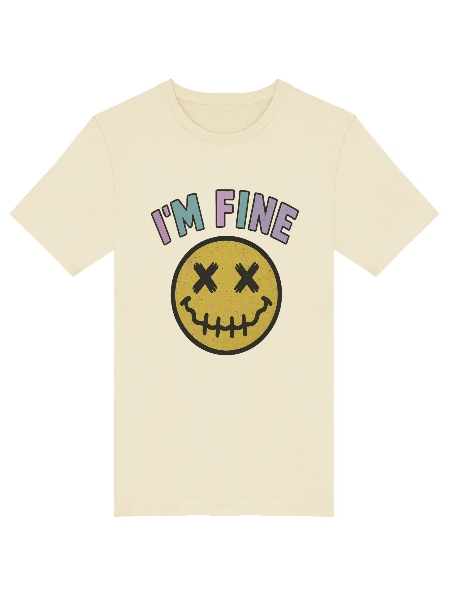 I'M FINE Skull Smiley T-Shirt product image (5)