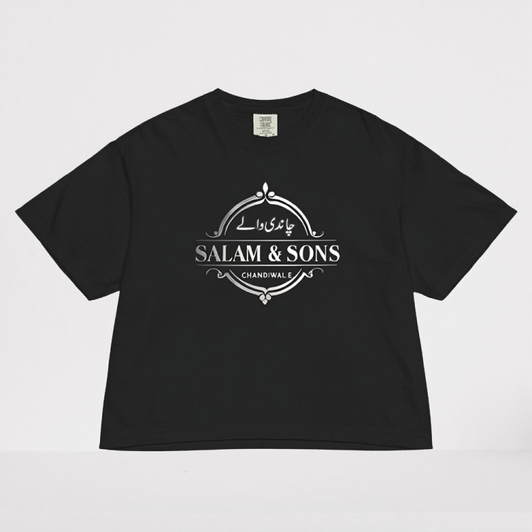 SALAM & SONS CHANDIWALE Official Women's Heavyweight Boxy T-Shirt product image (3)