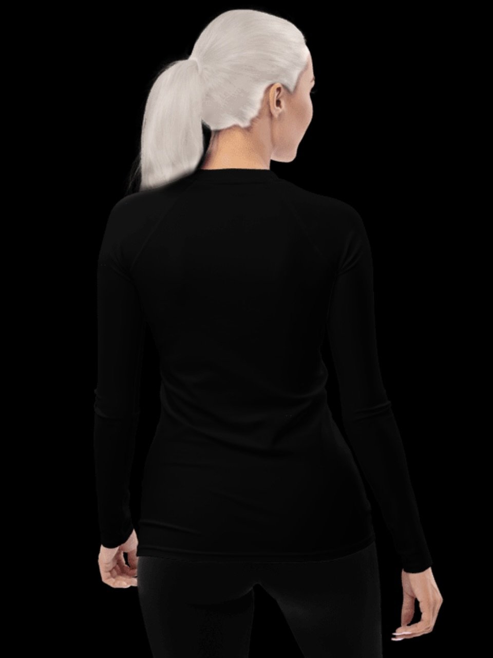 Trump Goth Women's Rash Guard - 'Make America Goth Again' Design with White Cat Queen product image (4)