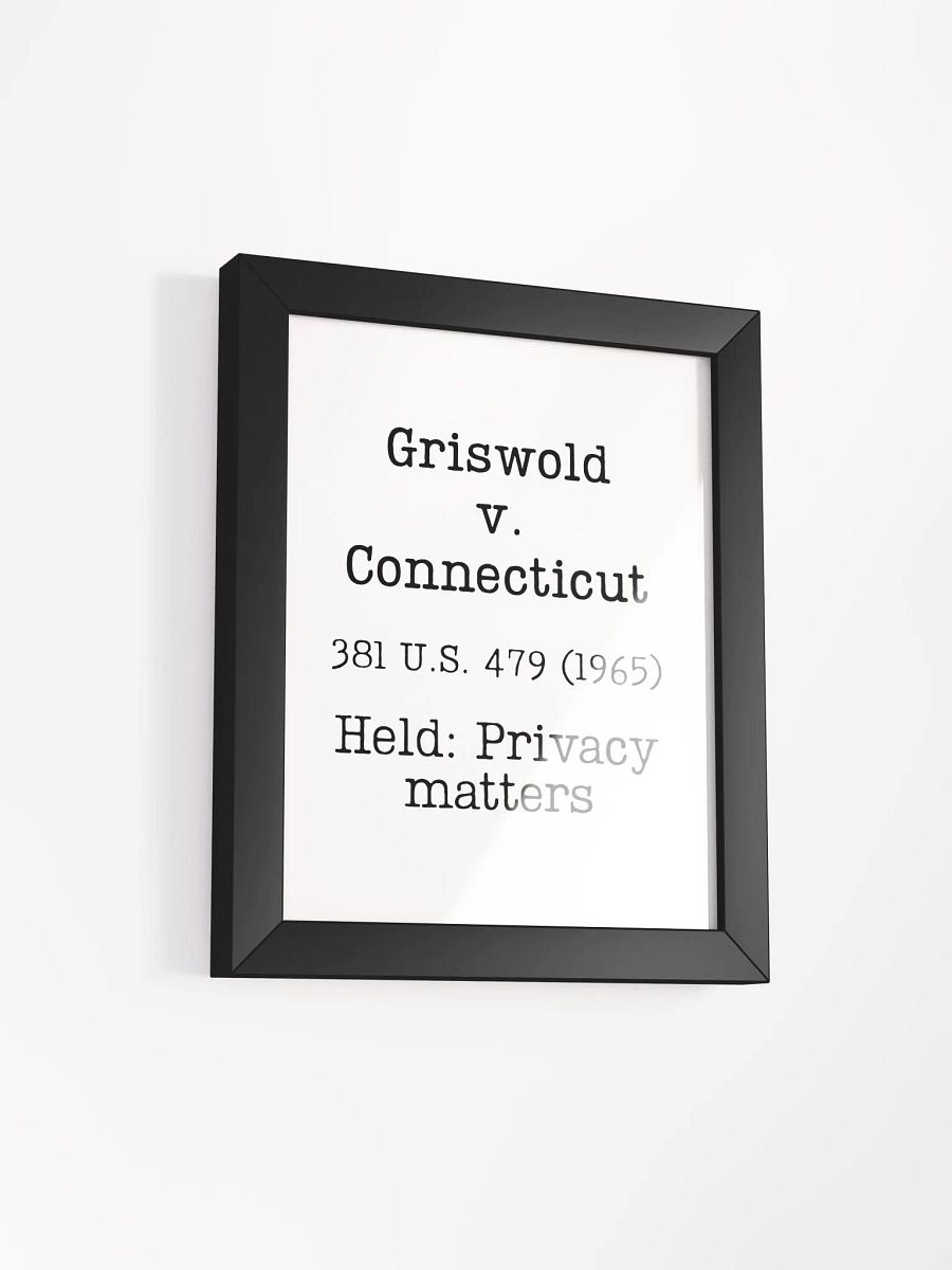 Griswold v. Connecticut "Privacy Matters" Framed Print product image (4)
