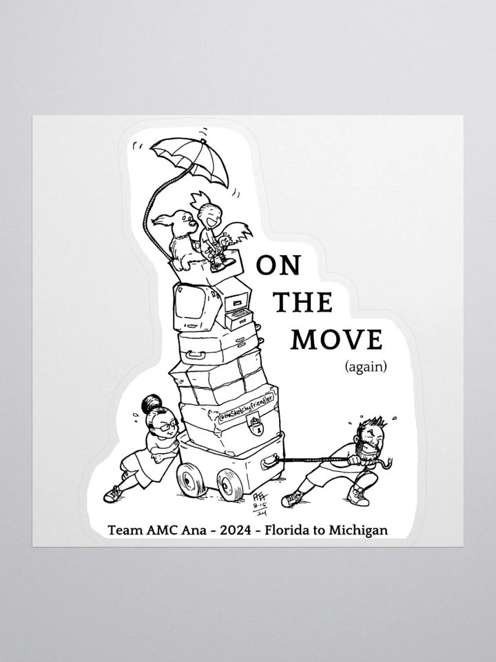 On the move - Sticker (3x3) product image (1)