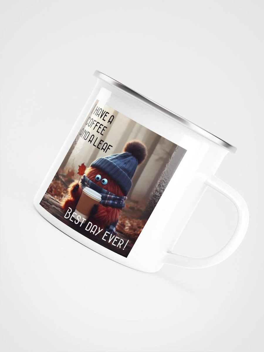 Coffee and a Leaf Enamel Mug product image (5)