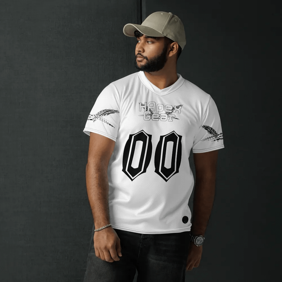Capital TOOMEY - White - Recycled Unisex Sports Jersey - White HApex Gear Black Logo product image (6)