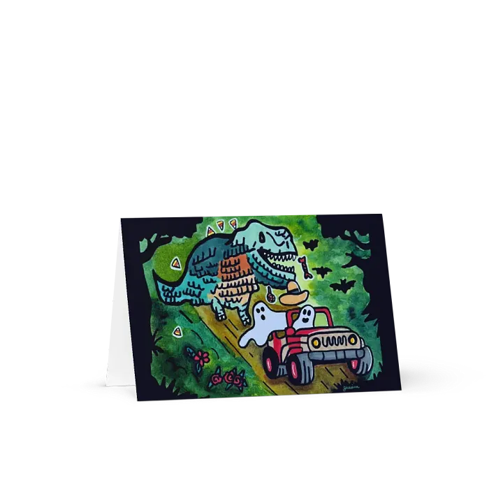 Dino Piñata Pursuit Greeting Card product image (1)