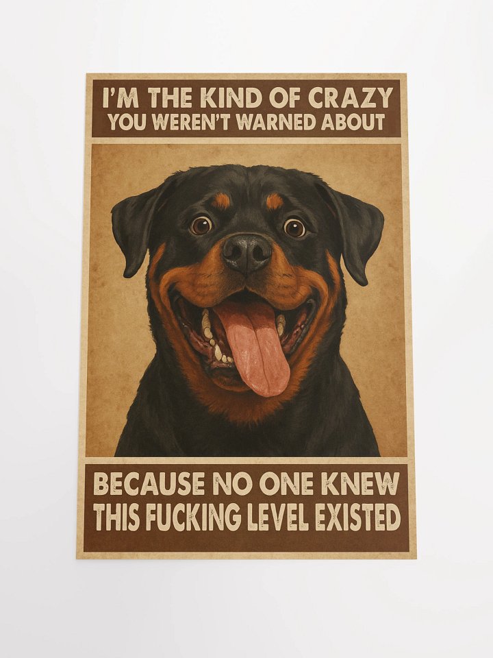 Crazy Rottweiler Poster product image (2)