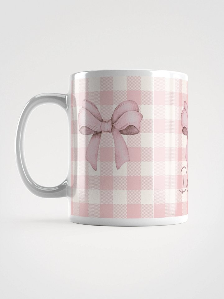 Mug Blanc Vichy Rose Revisité à Message - Douceur - Cadeau Poétique product image (2)