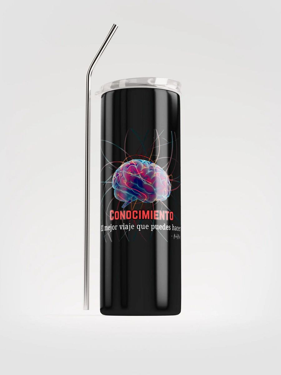 "Tumbler del Viaje del Conocimiento" Taza de Acero Inoxidable (Steel Tumbler)r product image (1)