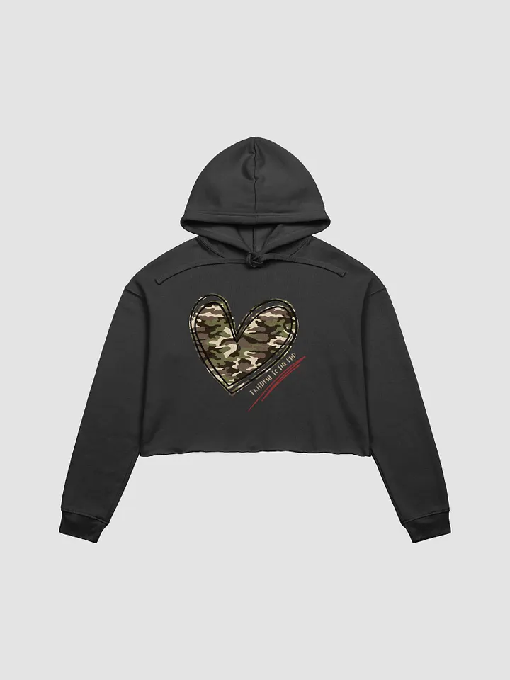 Faithful to the End Camo Fleece Crop Hoodie product image (2)