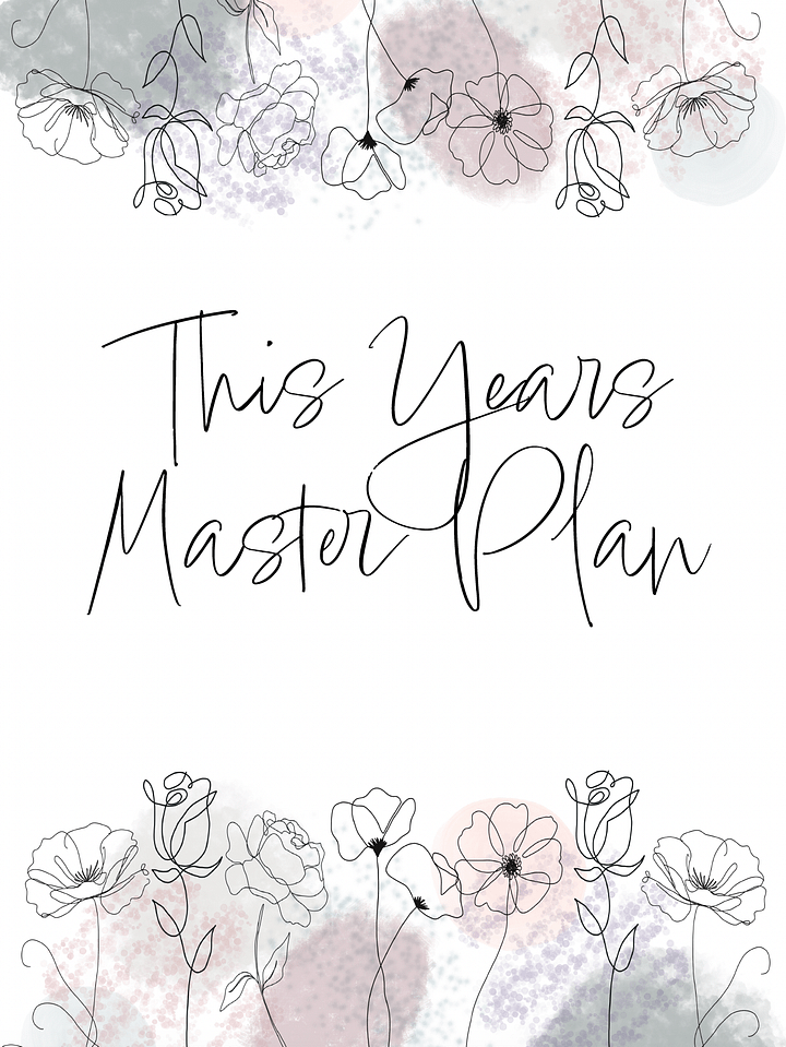 This Years Master Plan - Undated Yearly Planner - 8.5x11 Printable product image (1)