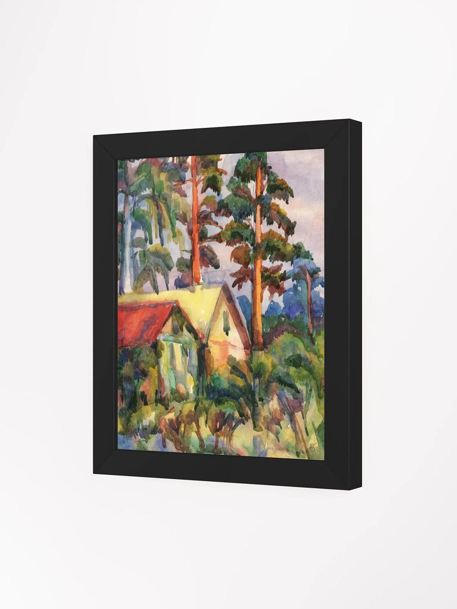 Enchanted Pine Forest Matte Poster - Cottages in Pine Forest product image (9)