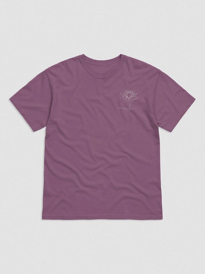Lotus Flower Line Art Embroidered Design Tshirt product image (1)