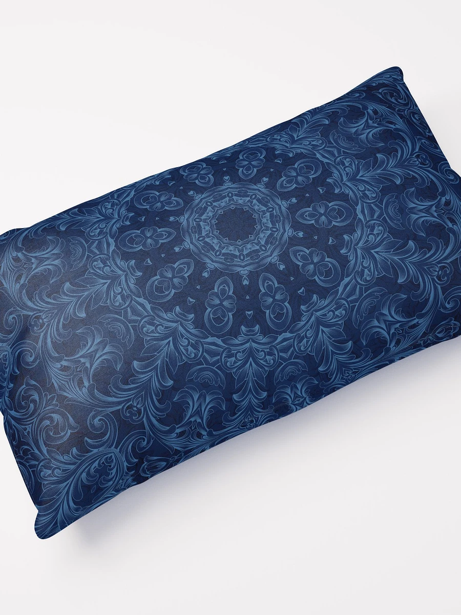 Blue Dark Flourish Throw Pillow product image (10)