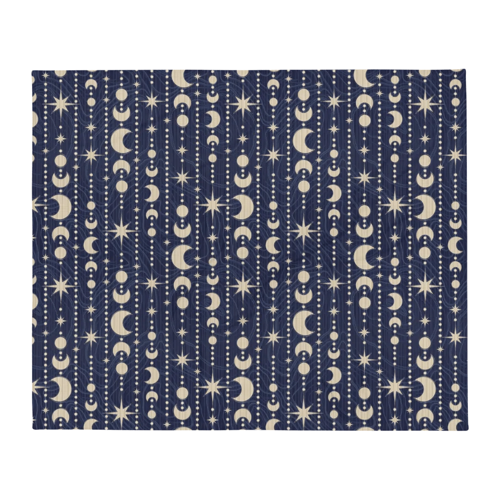 Celestial Dreams - Stars and Moons Throw Blanket product image (2)