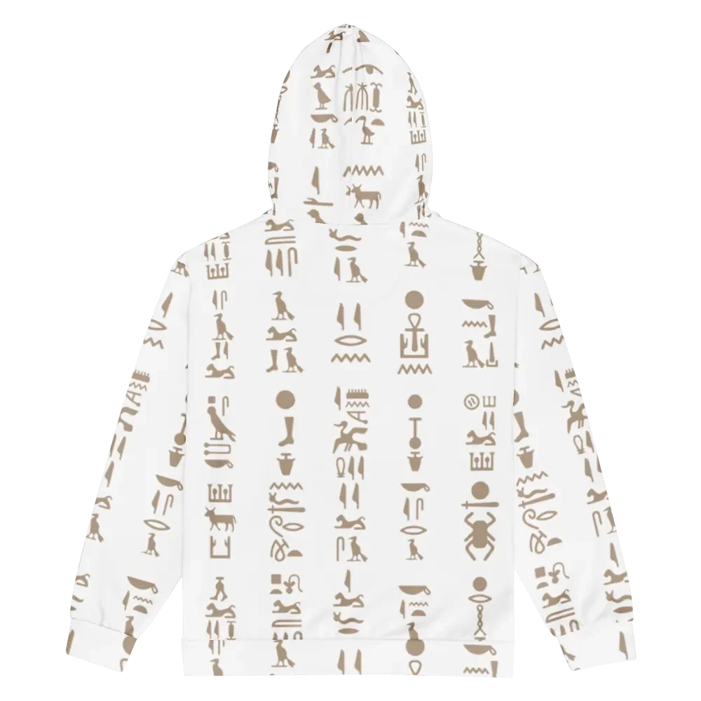 Isis White Hieroglyphs Unisex Zip Hoodie product image (2)