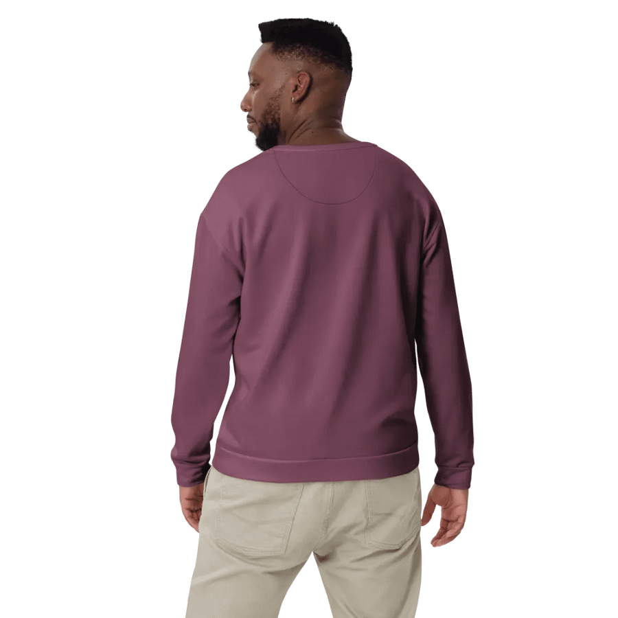 Plain Deep Purplish Red Soft Summer Unisex Recycled Polyester Heavyweight Premium Sweatshirt by Treasure Pie product image (12)