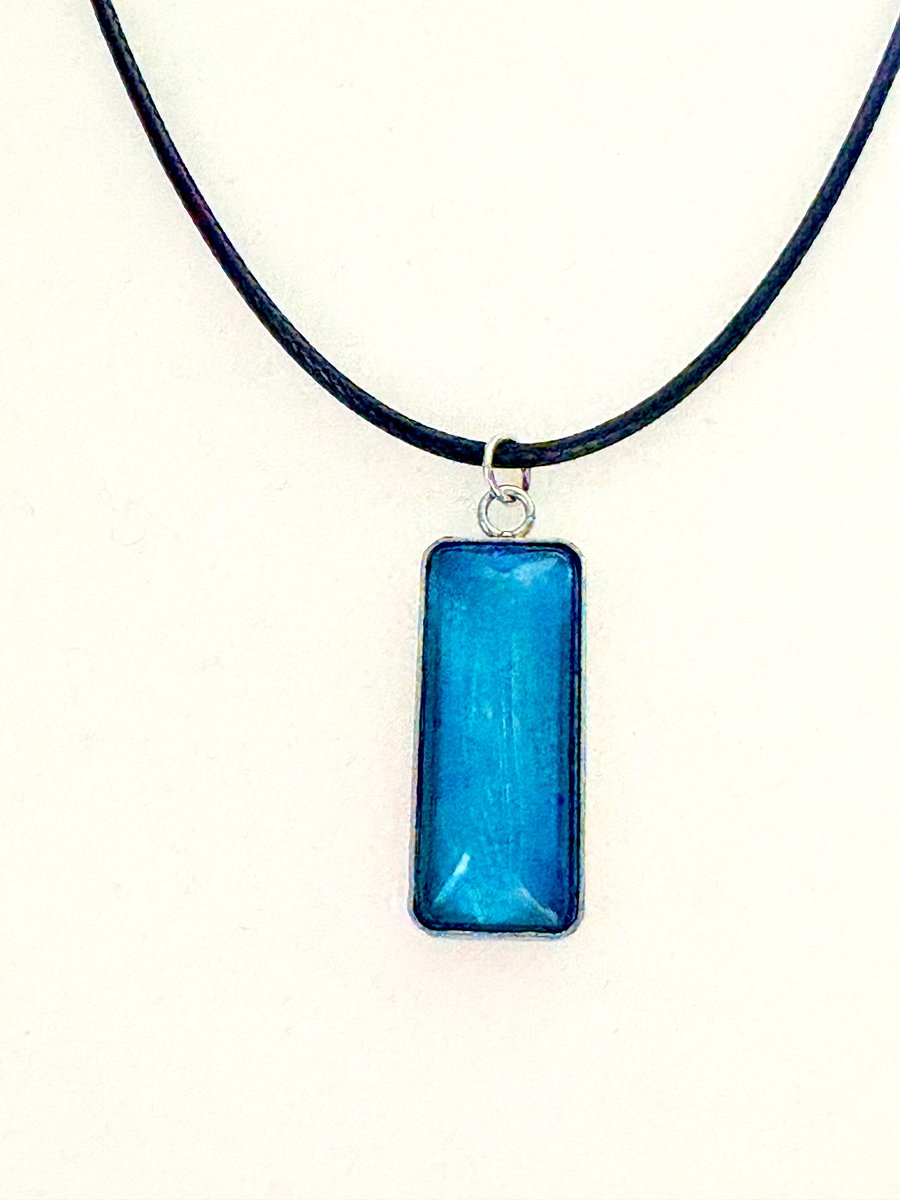 Electric Tide Pendant Necklace | Rectangle Cabochon | Monique Faella Designs™ | MFD-00149 product image (3)