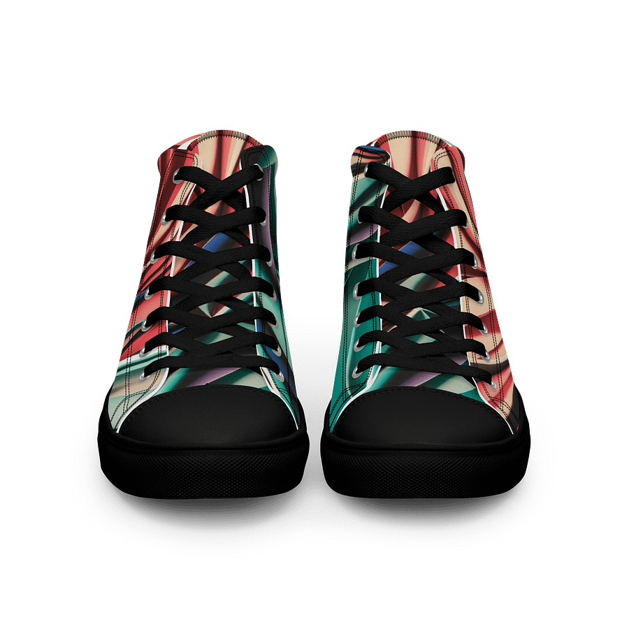 Graphic Grove Women's High-Top Canvas Shoes - Abstract Art Design, Vibrant Colours, Comfortable Fit product image (3)