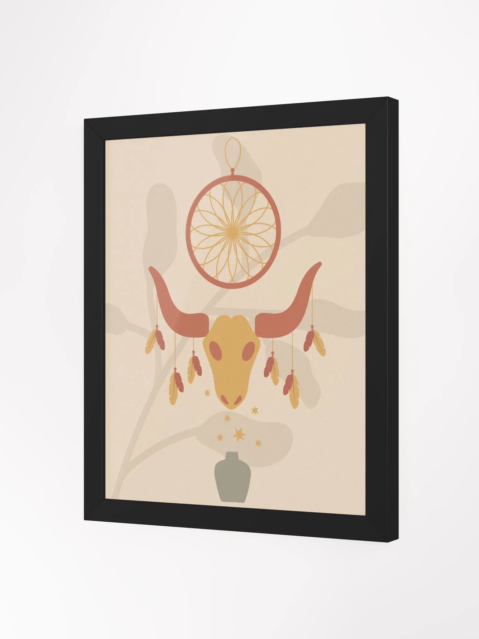 Dreamcatcher Steer Skull Matte Poster product image (20)