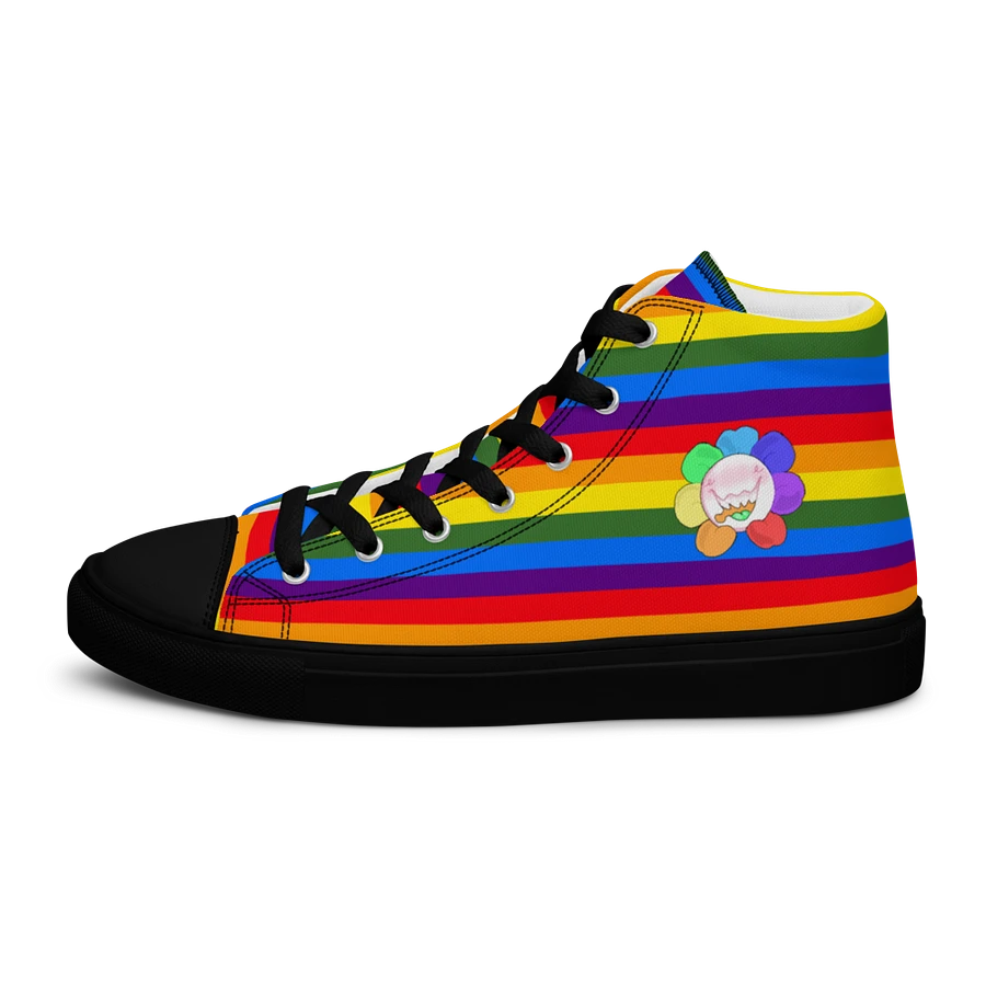 Rainbow and Black Flower Sneakers product image (8)