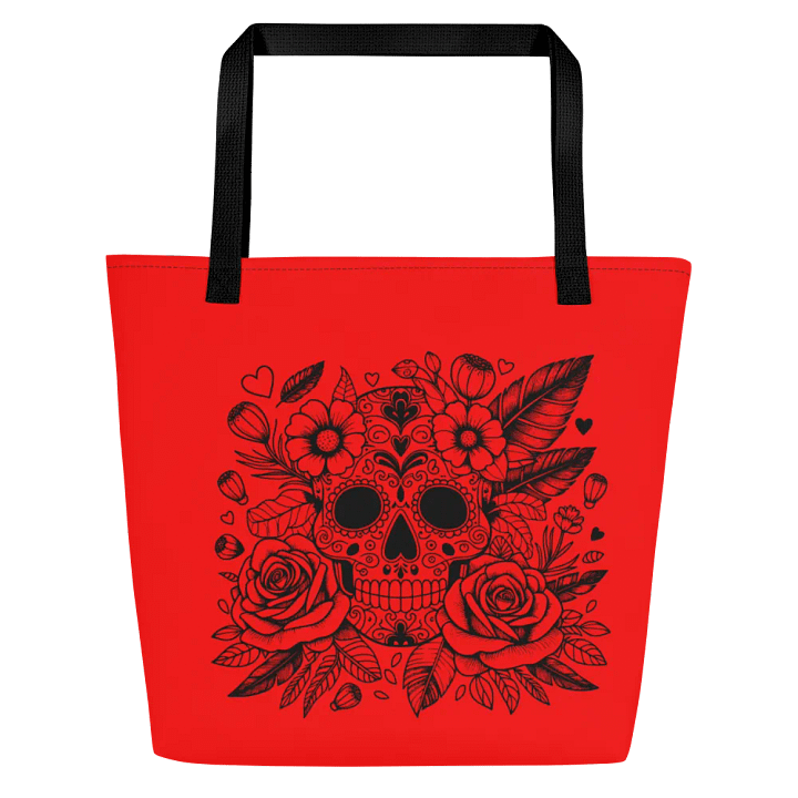 Floral Sugar Skull All-Over Tote Bag product image (1)