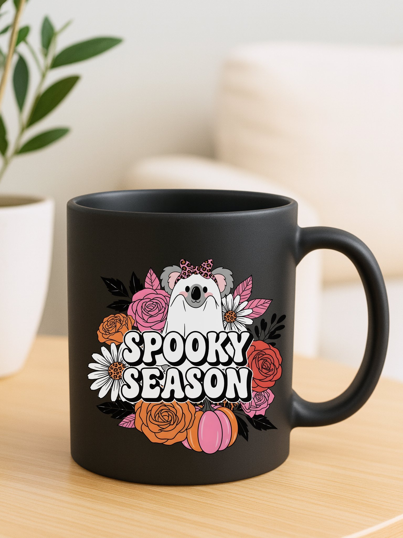 Spooky Season – Ghost Koala with Flowers Digital Print product image (3)