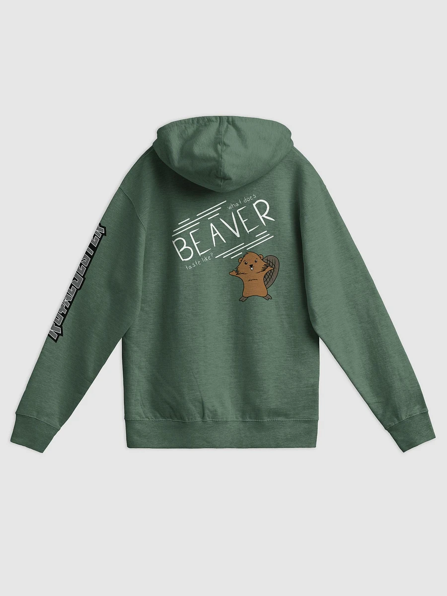 WHAT DOES BEAVER TASTE LIKE? (WHITE TEXT ZIP-UP) product image (10)