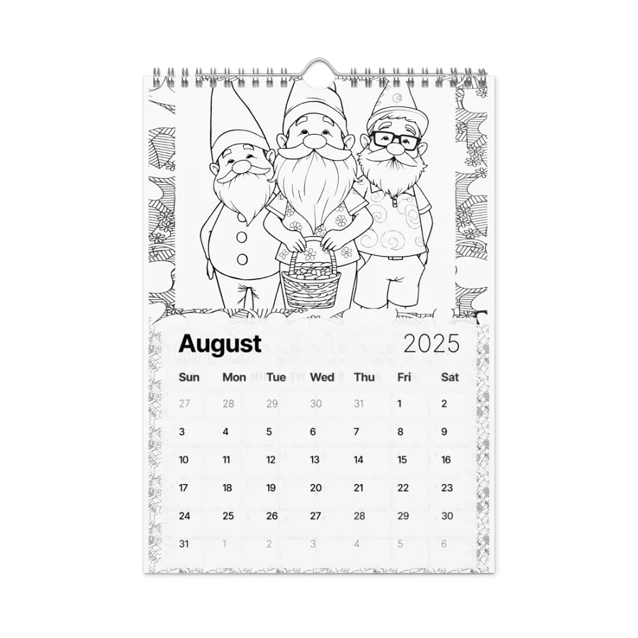 2025 A Gnomie Year Coloring Calendar-Physical product image (3)