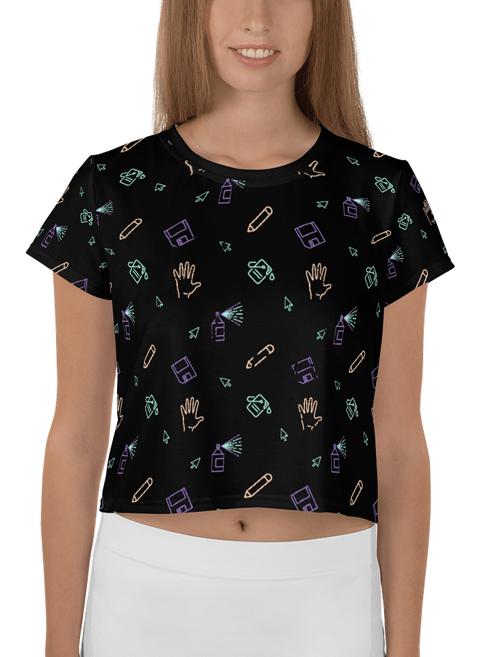 Computer Lab pattern crop tee product image (1)