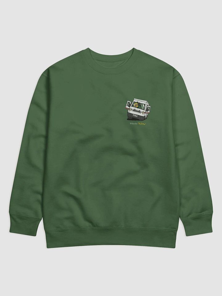 Wheelie Yellow driving sweatshirt small print! product image (1)