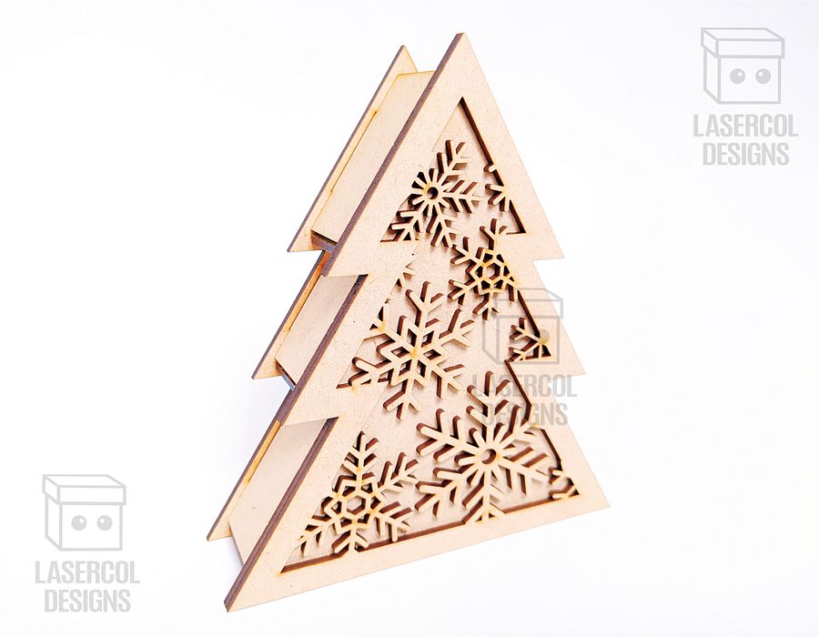 Christmas Tree Box (2 Sizes, 5 Styles) - Laser Cut Files product image (6)