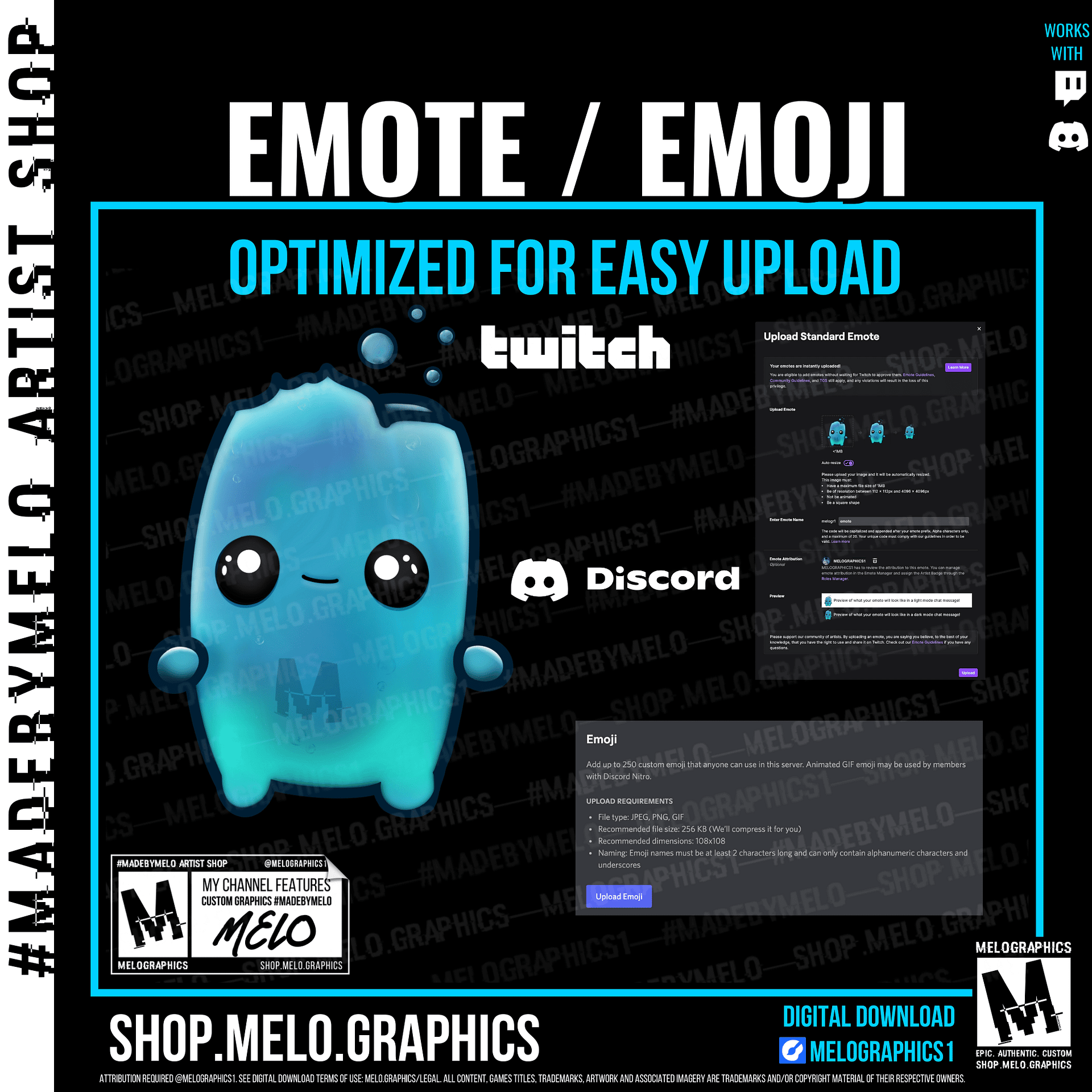 Slurpy Sprite - Twitch Emote (Standard) | #MadeByMELO product image (2)