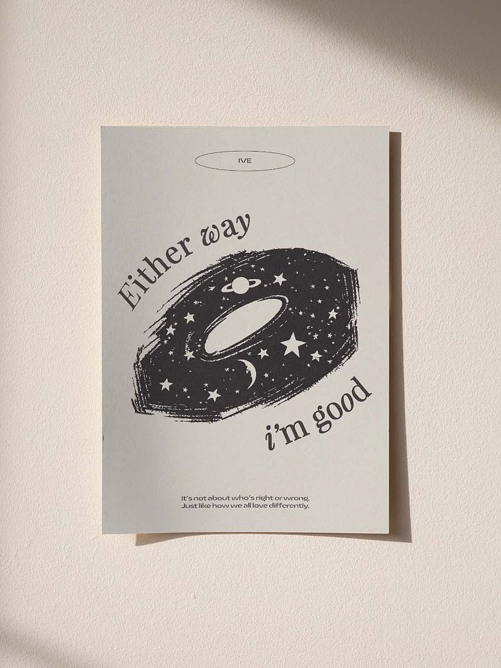 Either Way - IVE KPOP Digital Printable Wall Poster (A1 SIZE) - Instant Download product image (2)