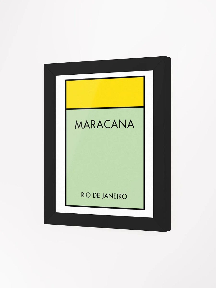 Maracanã Stadium Rio de Janeiro Monopoly Title Art Framed Print product image (4)