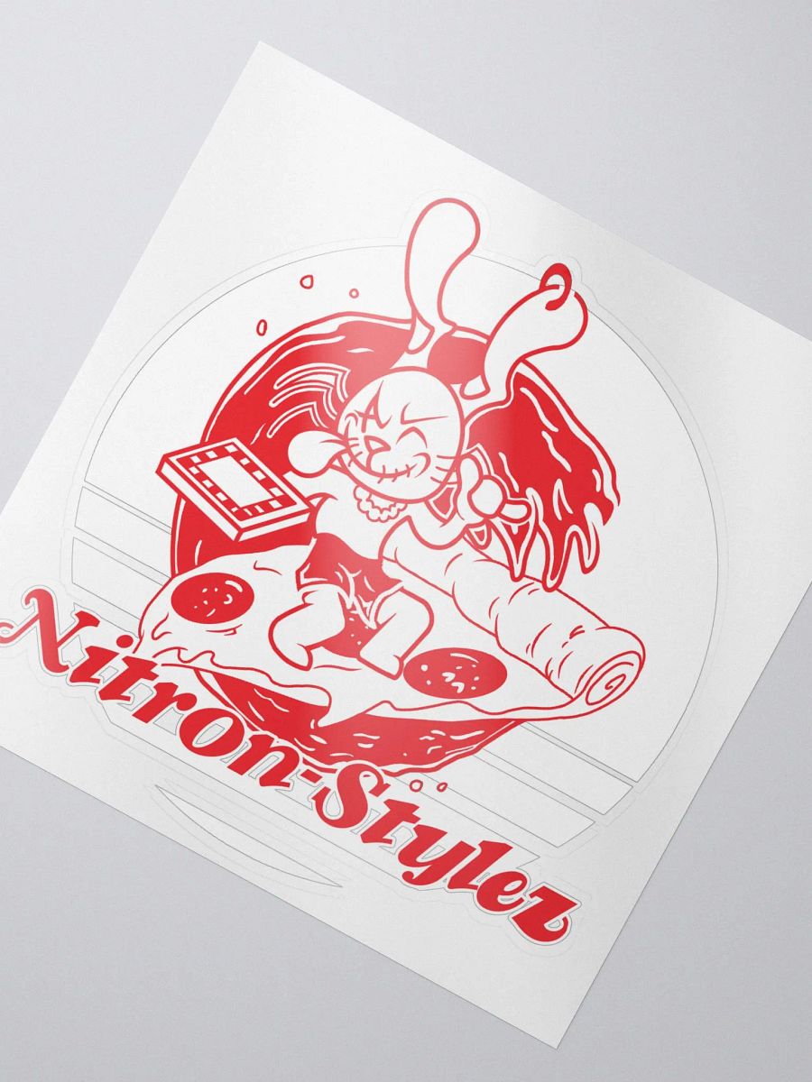 Weirder Stuff Collection - Surfer-Hare Pizza Kiss Cut Sticker product image (2)
