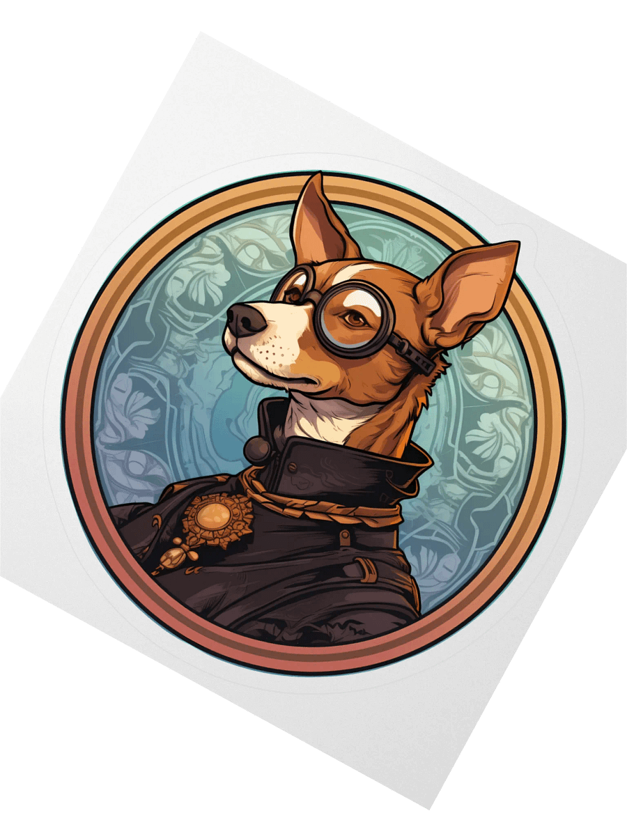 Steampunk Dog Kiss Cut Stickers product image (2)