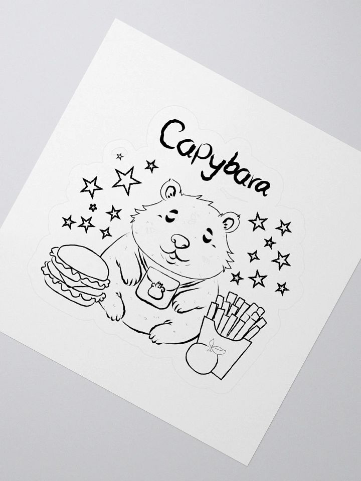 Capybara's Lunch Break Kiss Cut Stickers product image (4)