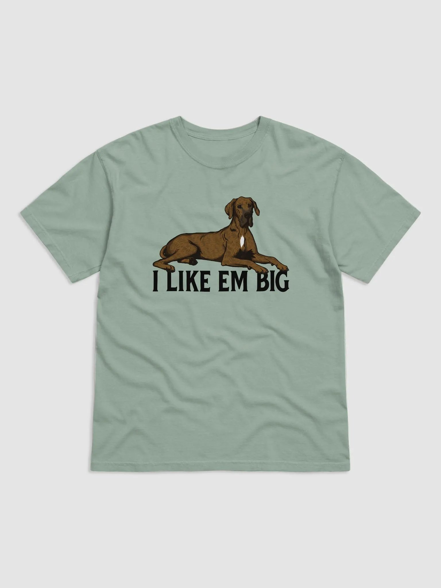 I Like Em Big T-Shirt of a Great Dane (Brindle) | Funny T-Shirt for Great Dane Paw-rents product image (4)