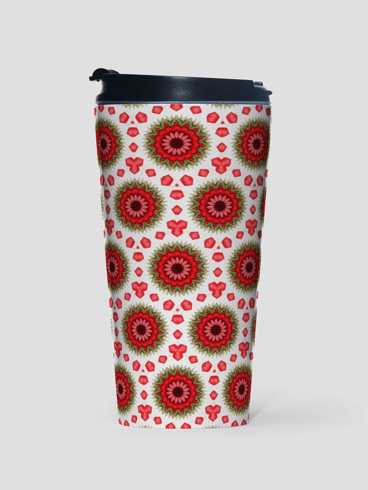Red Green & White Daisy Travel Mug product image (1)