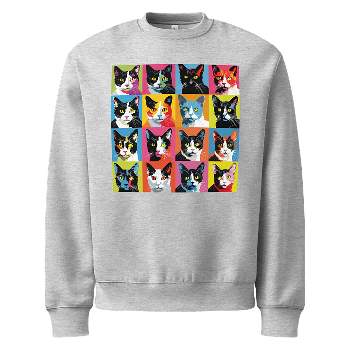 Pop Art Cats Grid Sweatshirt product image (6)