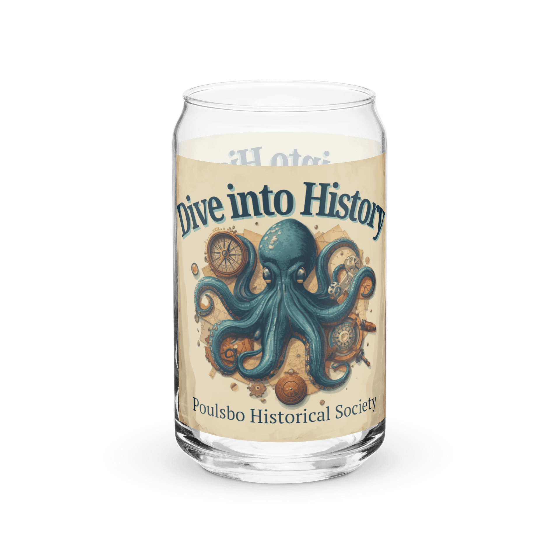 Nautical Octopus Can-Shaped Glass product image (3)