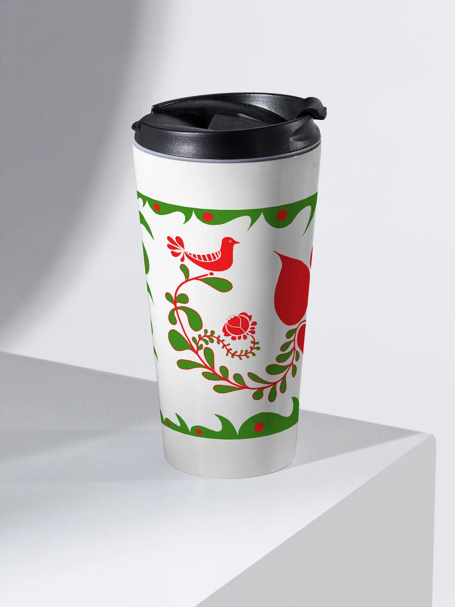 Folk-Inspired Hungarian Symmetry Stainless Steel Travel Mug product image (2)