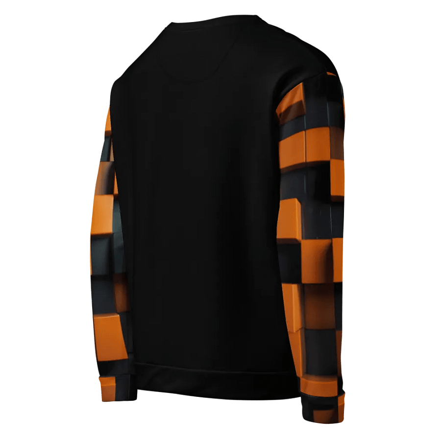 Black And Orange Squares Unisex Sweatshirt product image (6)