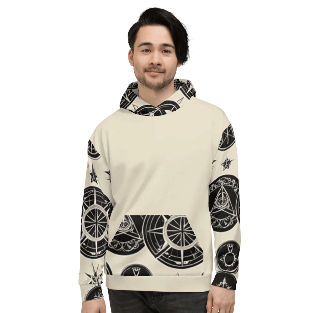 Cream & Black Symbology Hoodie product image (6)