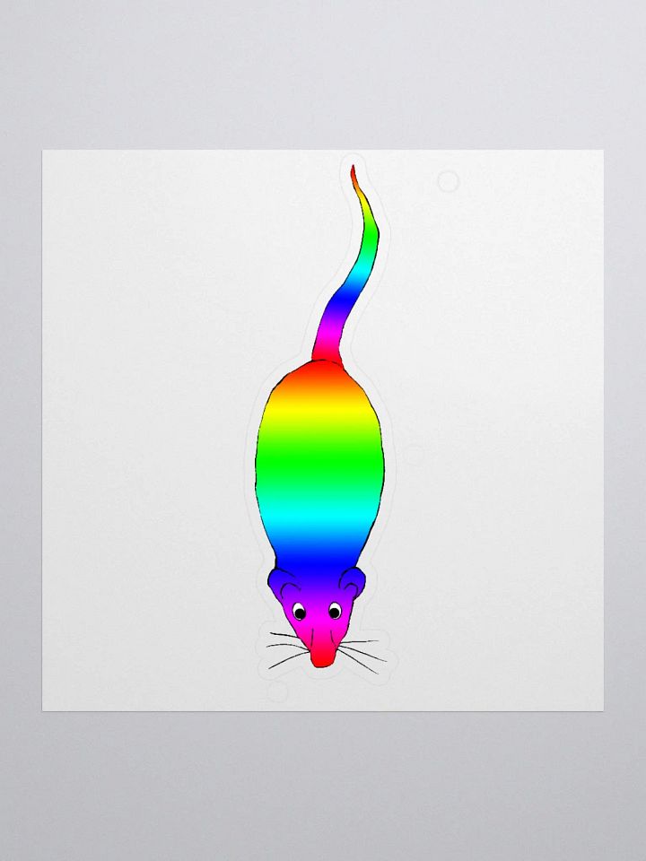 Rainbow rat sticker product image (1)